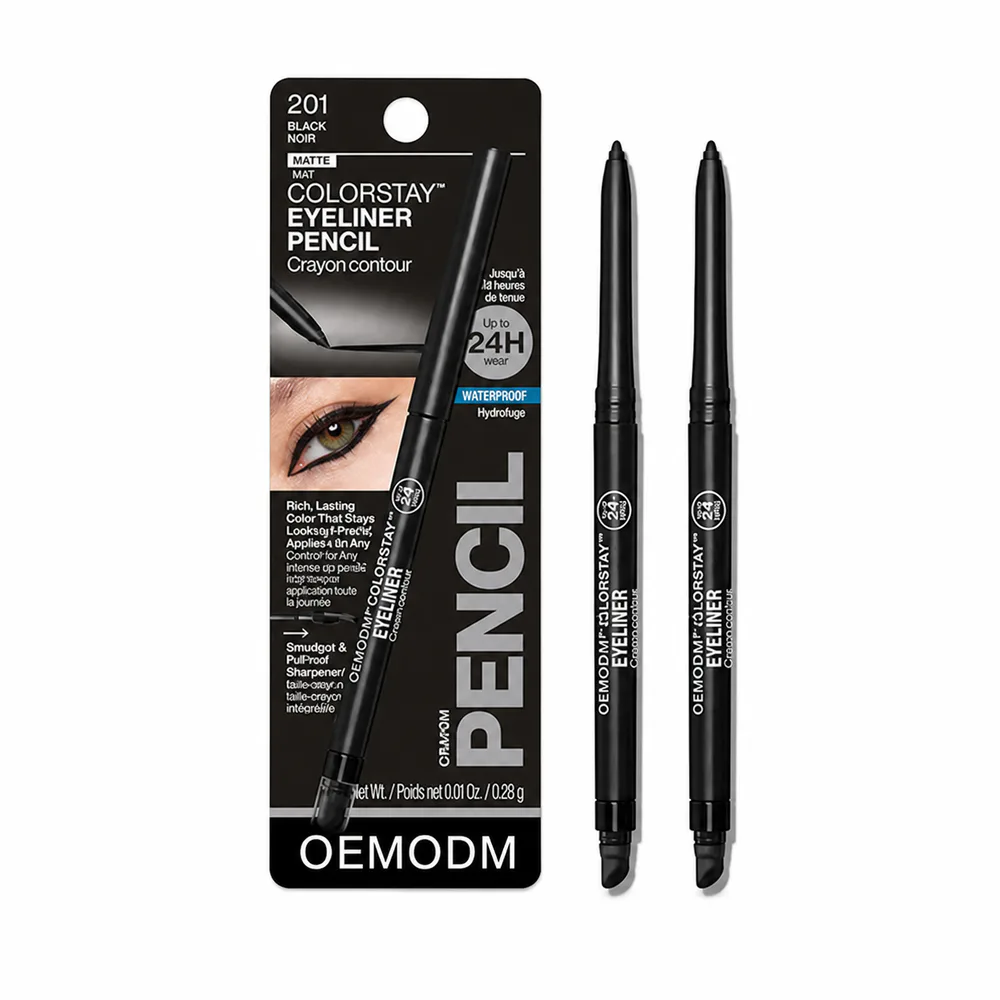 Waterproof Eyeliner Pencil private label face cream product packaging on a white background